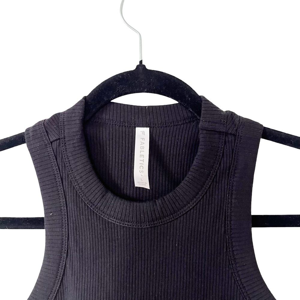 Fabletics Black Ribbed Racerback Tank - Picture 6 of 8